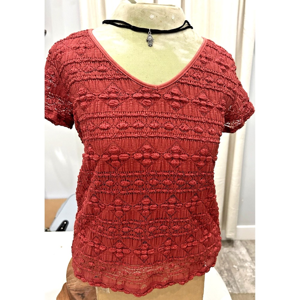 Worthington Women's 90s Mesh Top Size M Whimsigoth Boho Fairy Grunge Y2K Vamp